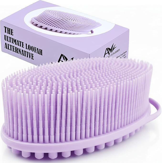 Dual-Sided Exfoliating Shower Brush for Sensitive Skin
