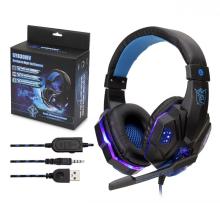 Glowing Stereo Computer Wired Gaming Headset Headphone With Microphone Mic LED light for PC