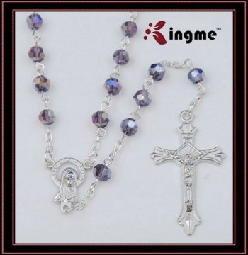 Beautiful Faceted Crystal Catholic Rosary,crystal beads chain rosary