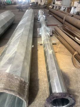 Communication Pole With Triangular Work Platform