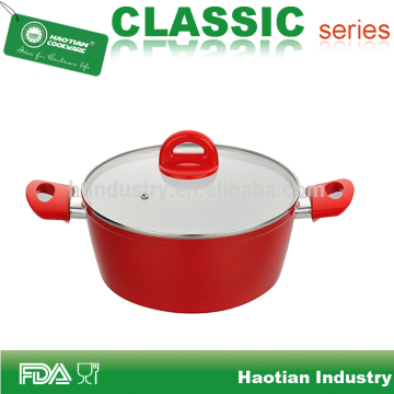 Forged Aluminum Red Ceramic Coated Casserole