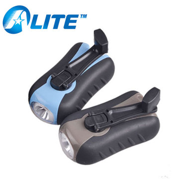 New Wind Up LED Flashlight Green Power No Batteries Hand Crank Flashlight