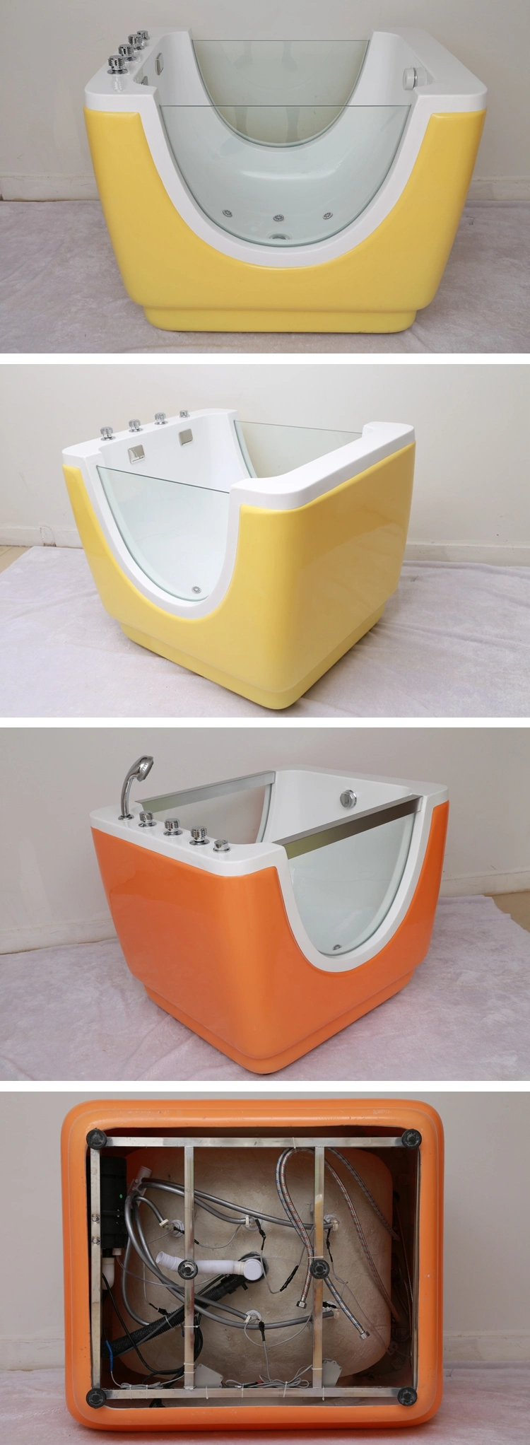 Best Quality with Tempered Glass Sides Whirlpool Bathtub for Baby