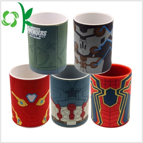 Manchon de tasse en silicone coloré motif de dessin animé pour les enfants