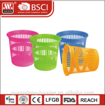 round cheap plastic woven hotel room decorative waste basket 11L