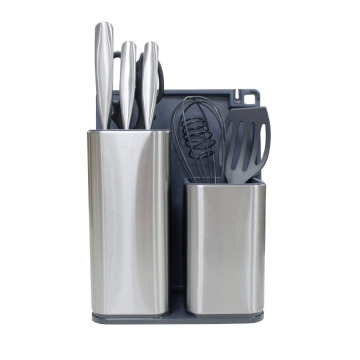 Utensil Holder With Cooking Utensil Set Knives Block