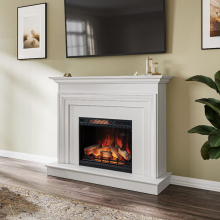 Rustic Farmhouse Custom Wood Fireplace Mantel - White Series