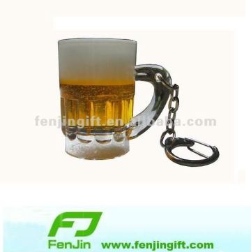 acrylic beer mug keychain