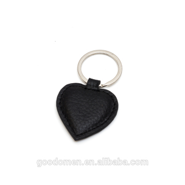 Popular metal leather keychains/black metal and leather keychain souvenir