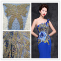 Gold sequins mesh flower embroidery clothing patch