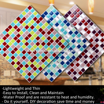 Do it yourself peel and stick colorful mosaics for wall mosaic art