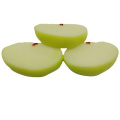 Tranche de pomme verte artificielle Cabochons de résine à dos plat 3D en plastique pomme fruits Slime tranches de charmes pour fée jardin décor à la maison