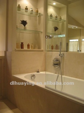 Clear Tempered Bathroom Glass Shelf