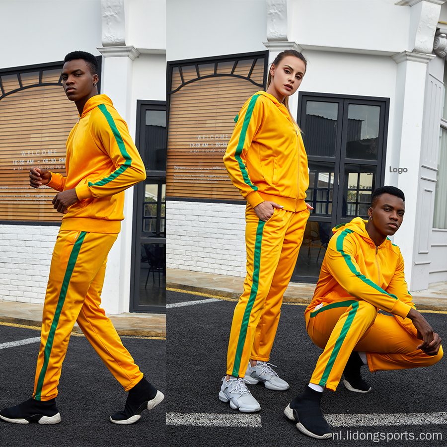 Groothandel heren twee stukken sportkleding jogger tracksuit