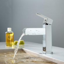 Bathroom faucets modern waterfall washbasin faucet led faucet