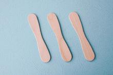 Disposable wooden ice cream spoons