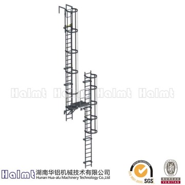 Industrial Aluminium Ladders with Safety Cages