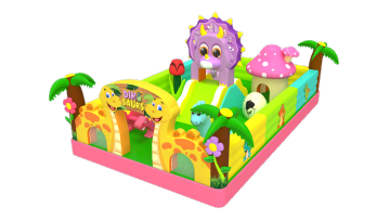 Popular wolong kids bounce house inflatable bounce house slide large inflatable slide