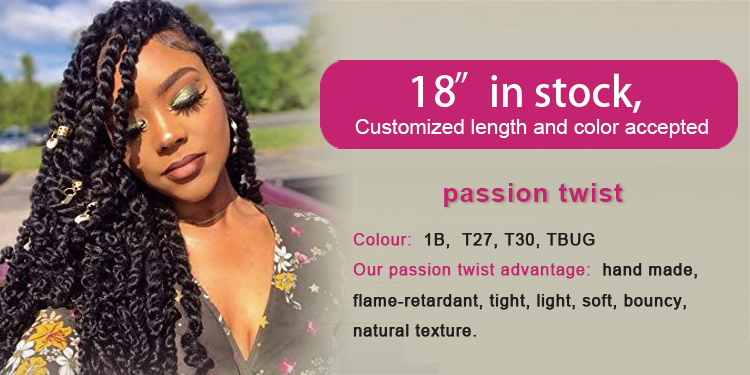 Wholesale Synthetic Crochet Short  22Inches Water Wave 1B Braid Blonde Kinky Hair Passion Twist Ombre