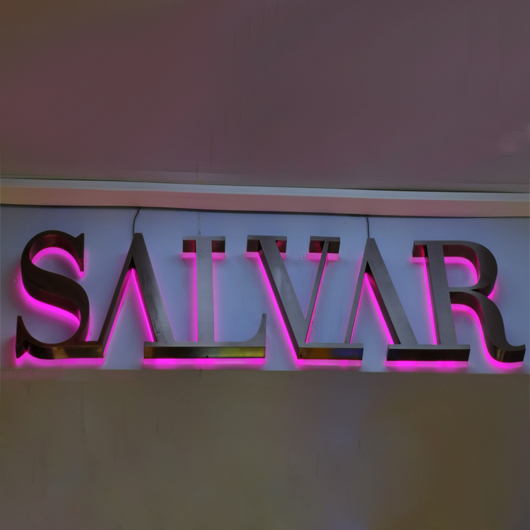 Custom Shop Store Front Metal Logo Light Up Letter Office Commercial Business Reception Led Signs 3d Signage Backlit