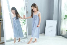 Short Sleeve Mother And Daughter Pajamas Summer Nightdress
