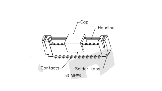 AW1258VM-xP 1.25mm Pitch 180 °Wafer SMT Type