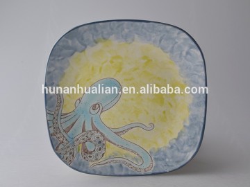 factory customized high quality ceramic turkey plate