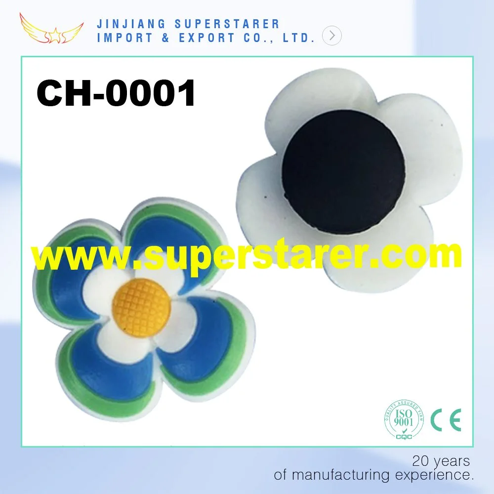 Cheap High Quality Rubber Patch 3D Flower Clog Shoes Charm