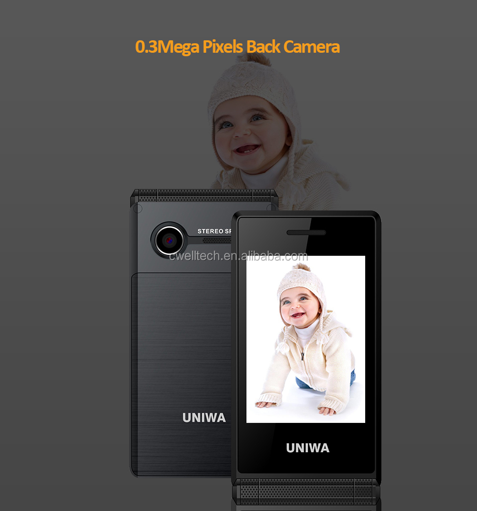 UNIWA X28 2.8 Inch Dual Screen SOS Function Long Standby Time Unlocked Big Button Big Font Flip phone