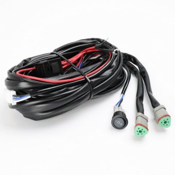 IP68 Triangle Automotive 3 Pin Deutsch Connector Wire Harness for Laser Driving Lights - Pair