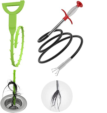 Toilet Drain Weasel Cleaner: Hair Clog Sink Snake Drain Hair Remover Tool