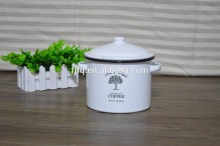 Retro Enamel Soup Pot Storage Pot Buffet Soup Pot With Lid and Handle