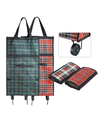 2011 folding shopping bag with wheels