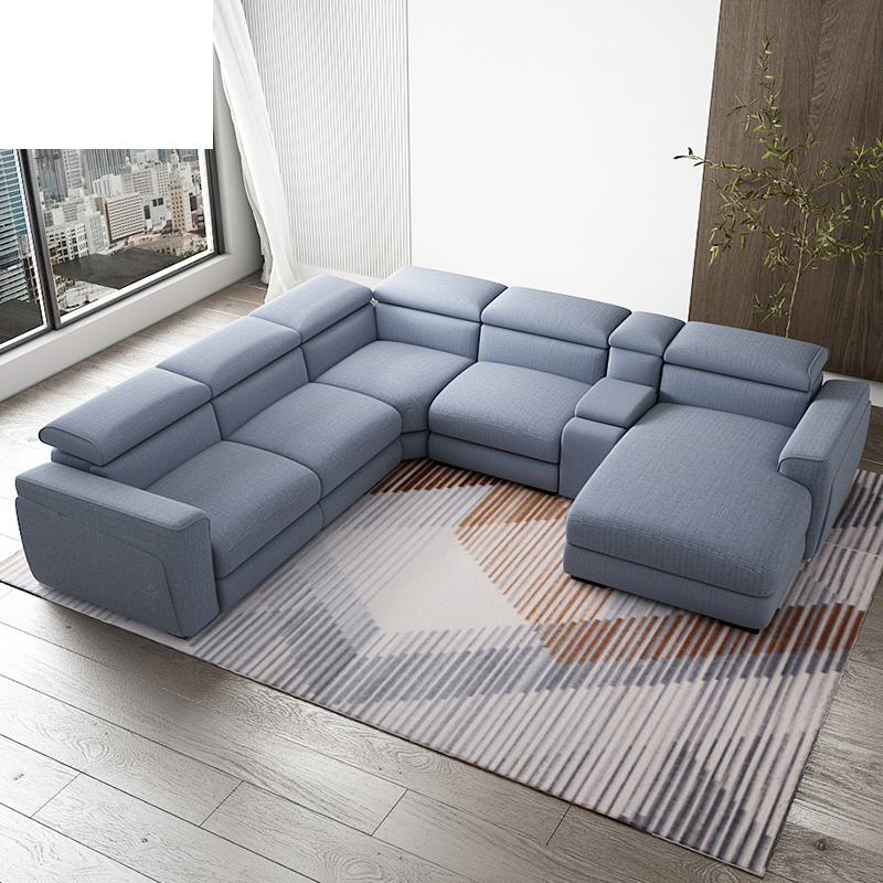 Multi Colors Available fabric corner sofa with recliner