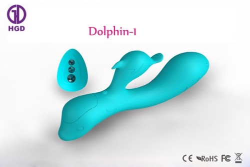 Dolphin design 10 speed remote wireless sex toy dildo vibrator