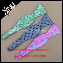 100% Handmade Jacquard Woven Self Bow Tie Silk