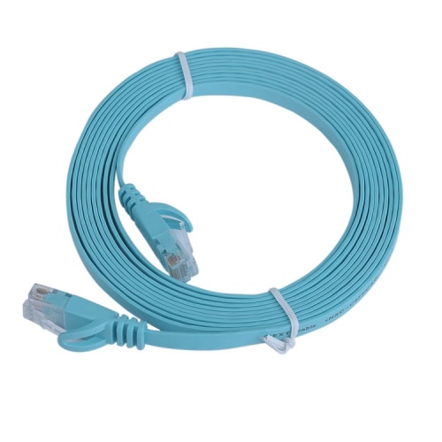 Câble Ethernet plat Cat5e Cat6 avec RJ45 sans accroc