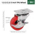 Duarable Top Plate Wheel с тормозом