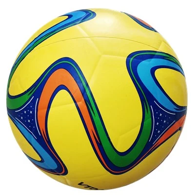 Yellow Color Smooth Surface Soccerball for Sporting