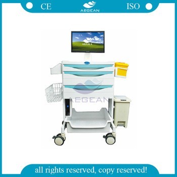 AG-MT014A Aegean ABS material Computer medical trolley