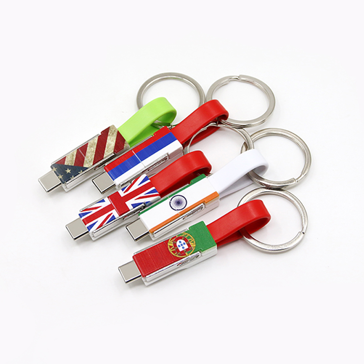 Yijiashishang 2019 Hot Christmas Promotion Gifts 3 in 1 Magnetic keychain usb data charging cable