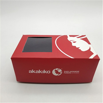 Takeout To Go Paper Sushi Box with Window