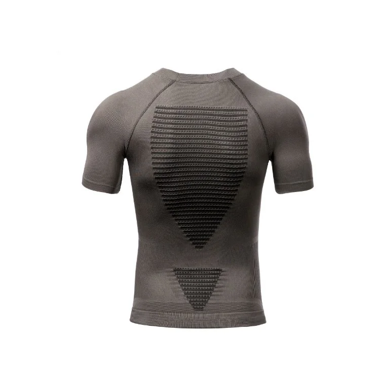 OEM Wholesale Stock Comfortable Men Heated Functional Suit Lightweight Seamless Compression Short Sleeves Sets