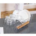 New arrival stainless steel folding dish drying rack sink organizer shelf kitchen holder