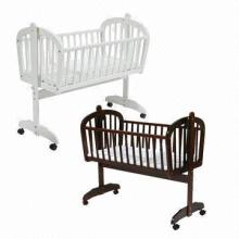 Wooden baby rocking crib