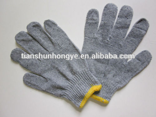 Cheap colored industrial working string knit gloves