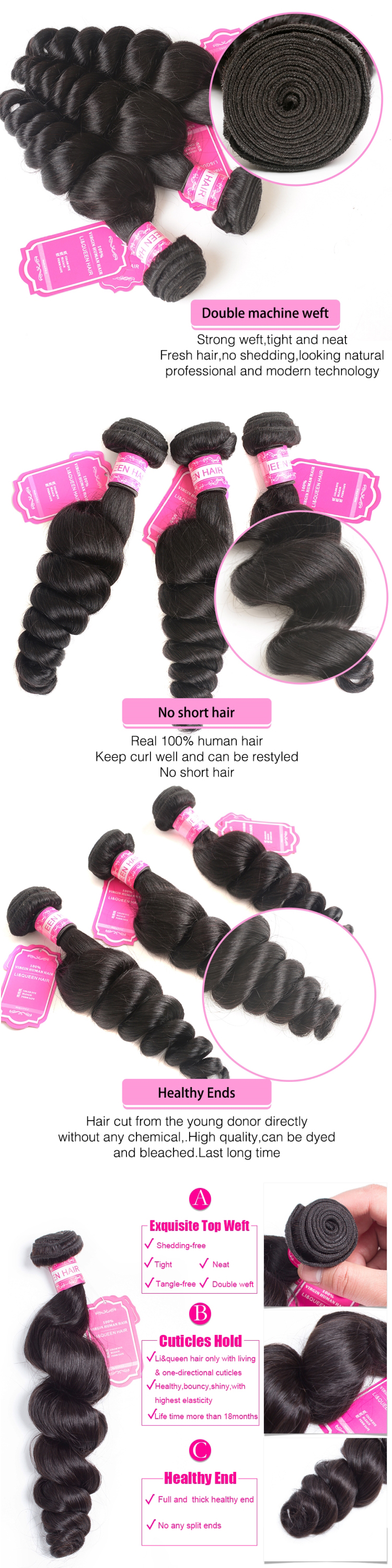 100% human hair silk top lace closure, 10 A Malaysian hair bundle