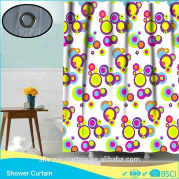 polyester printing color bubbles shower curtains bright