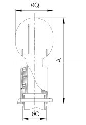 sanitary bolted rotary cleaning ball