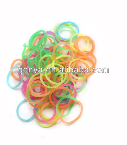 Fashion Glow in the dark fun loom rubber band